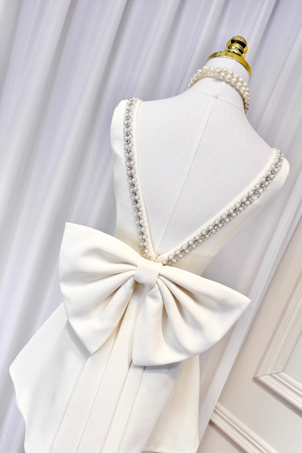 White Ribbon Dress
