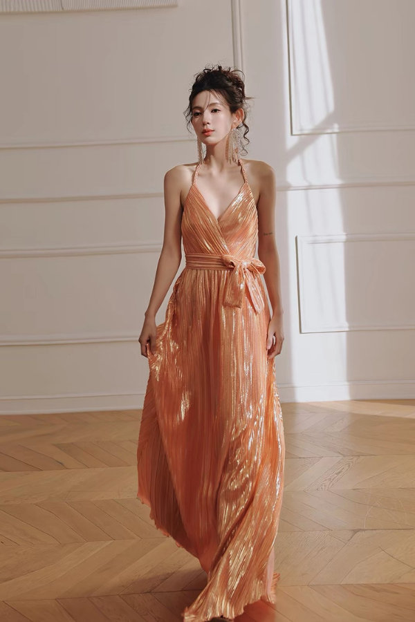 Orange Bette Long Dress