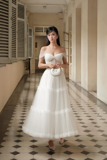 White Julia Long Dress