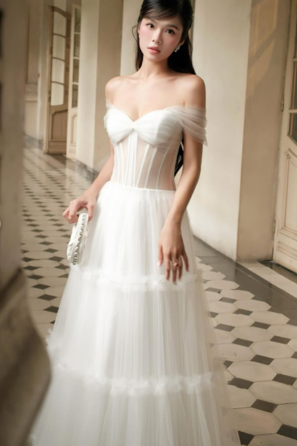 White Julia Long Dress