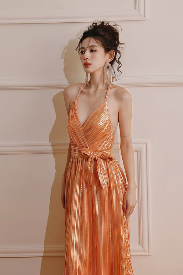 Orange Bette Long Dress