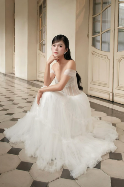 White Julia Long Dress