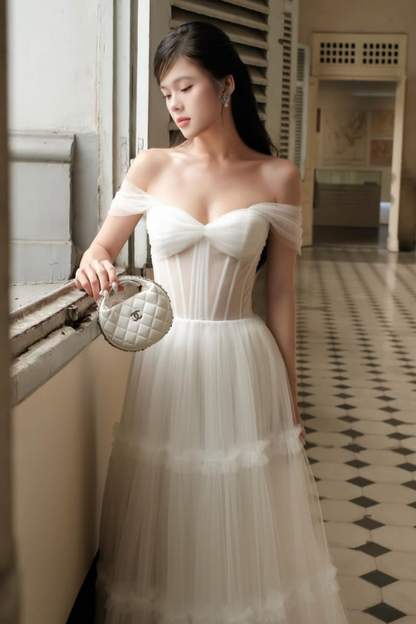 White Julia Long Dress