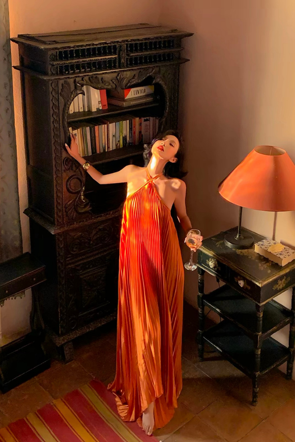 Orange Ezra Long Dress