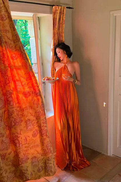 Orange Ezra Long Dress