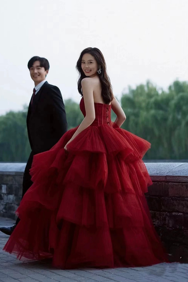 Red Tulle Ballgown