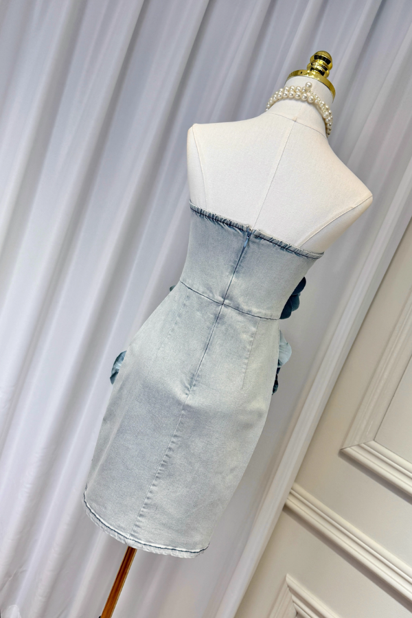 Flower Denim Dress