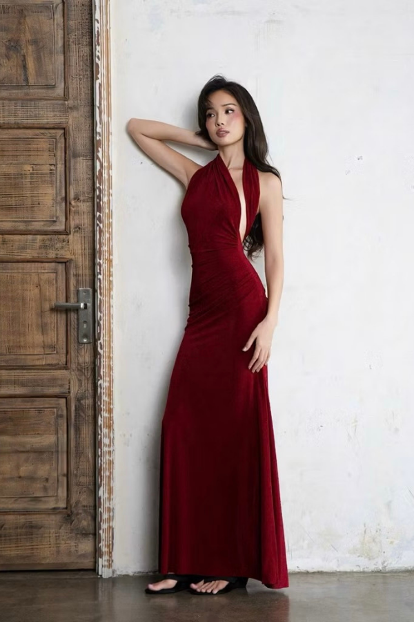 Red Tati Long Dress