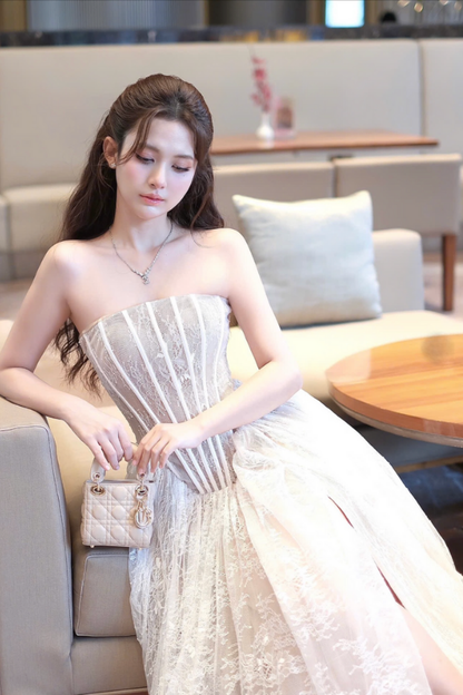 White Lace Long Dress