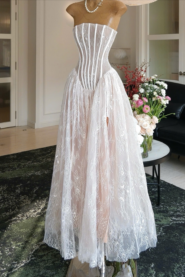 White Lace Long Dress