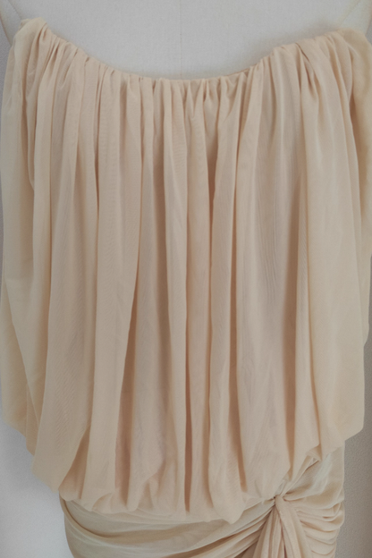 Beige Tube Long Dress