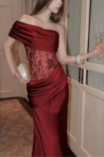Red Selena Long Dress