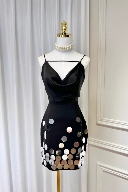Black Sequin Dress