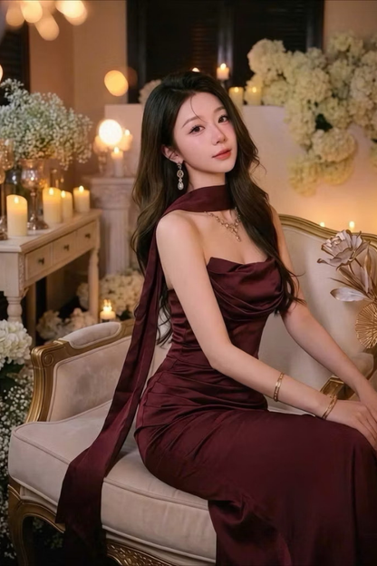 Red Sam Long Dress