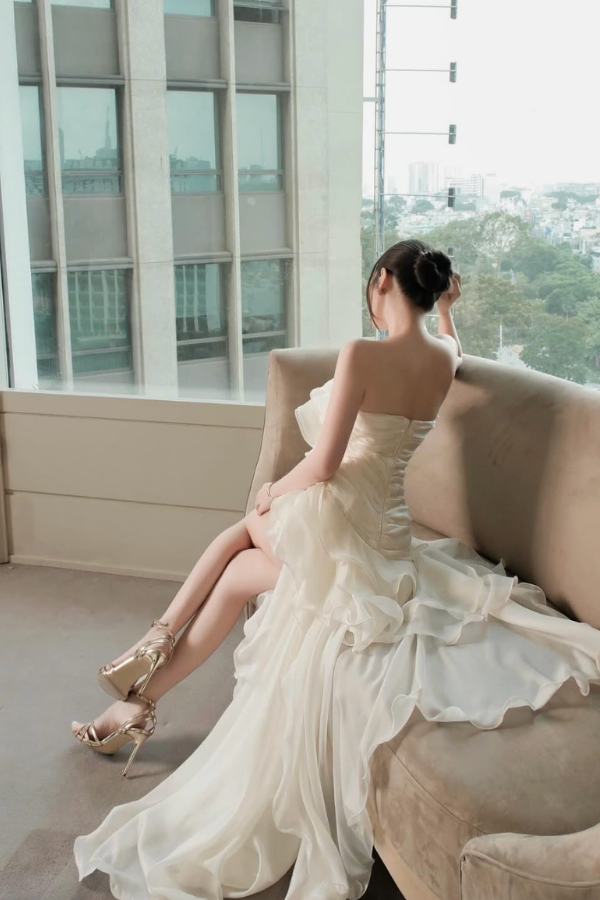 White Justine Dress