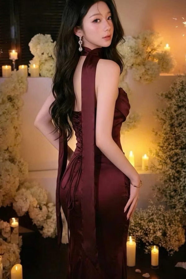 Red Sam Long Dress