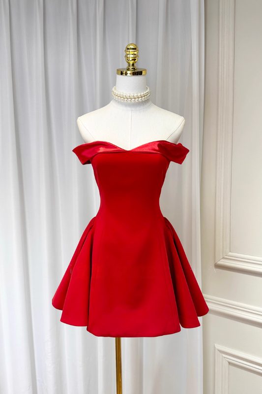Red Off Shoulder Dress