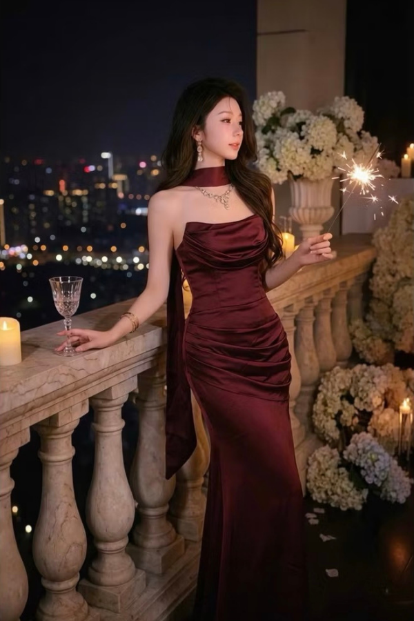 Red Sam Long Dress