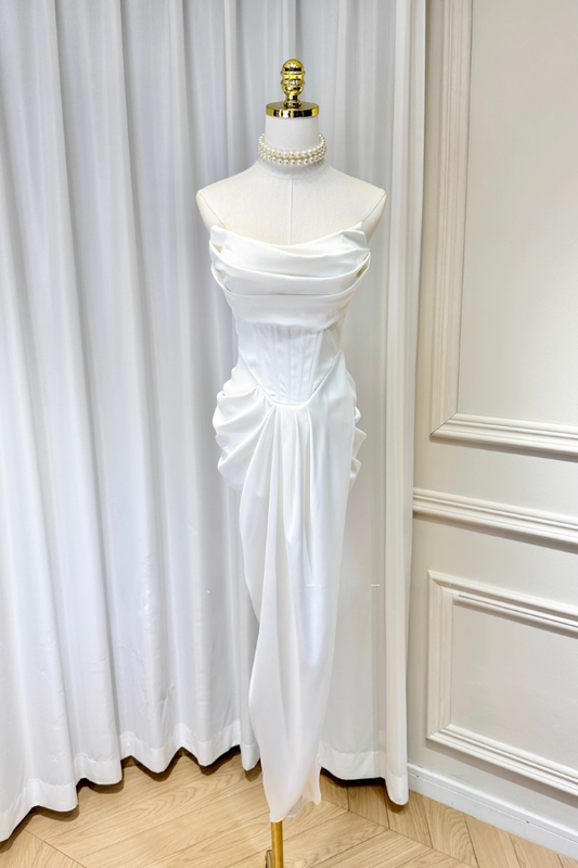 White Corset Long Dress