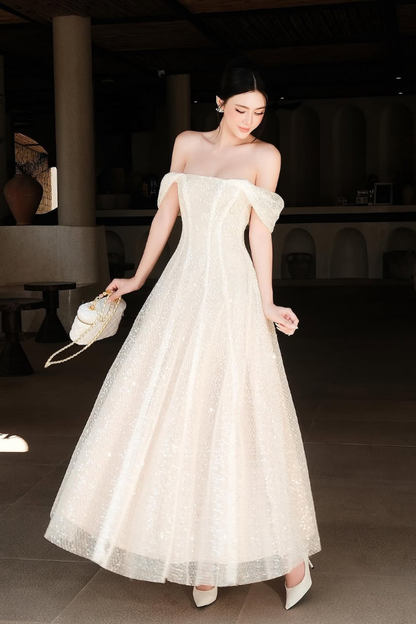 White Tori Long Dress