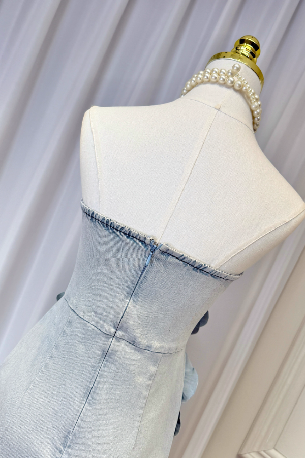 Flower Denim Dress