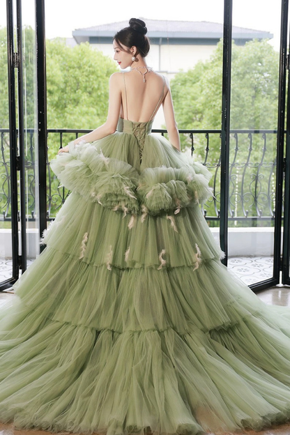 Green Tulle Ballgown