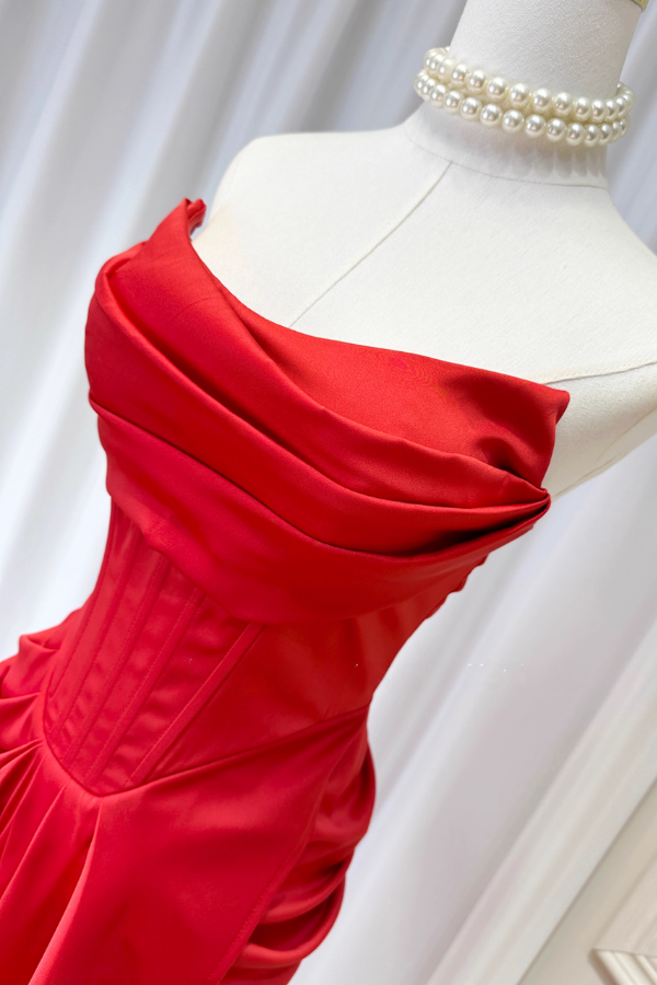 Red Corset Long Dress