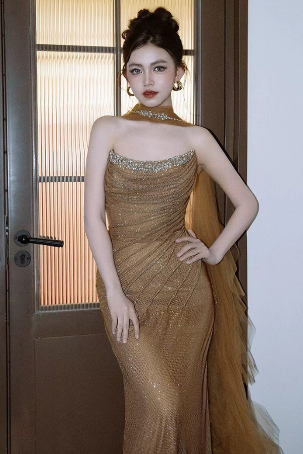 Gold Lotus Gown