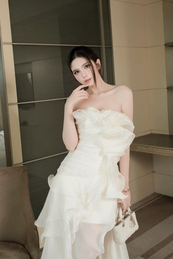 White Justine Dress