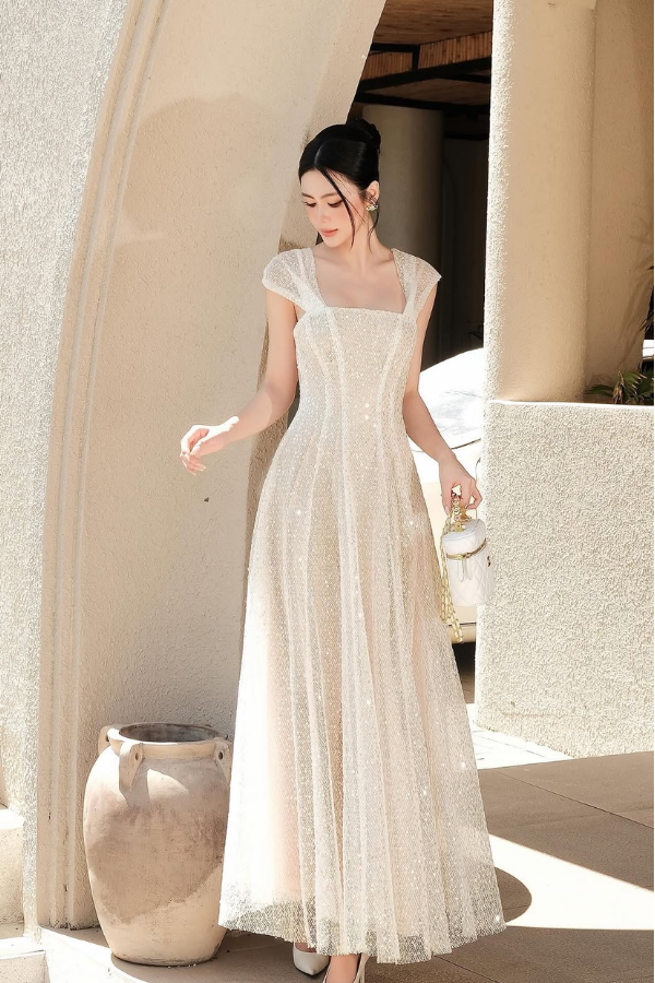 White Tori Long Dress