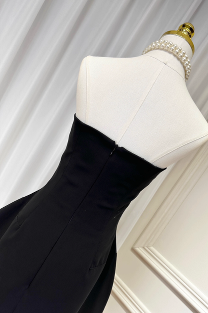 Black Tube Dress with Rhinestones