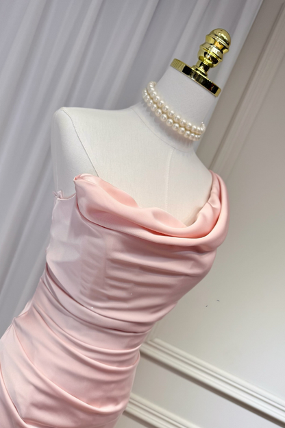 Pink Camille Silk Long Dress