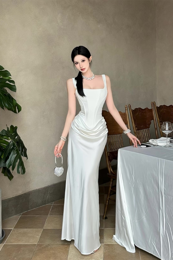 White Diana Dress