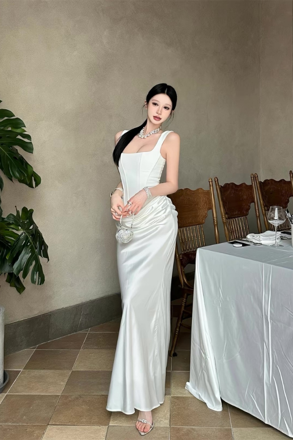 White Diana Dress