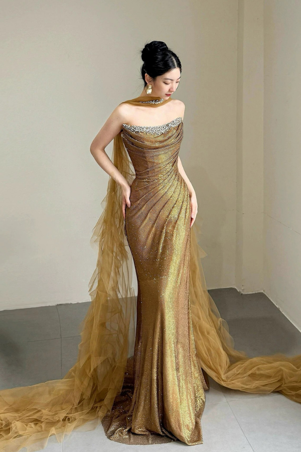 Gold Lotus Gown
