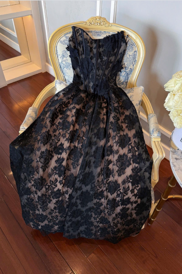 Black Lace Long Dress
