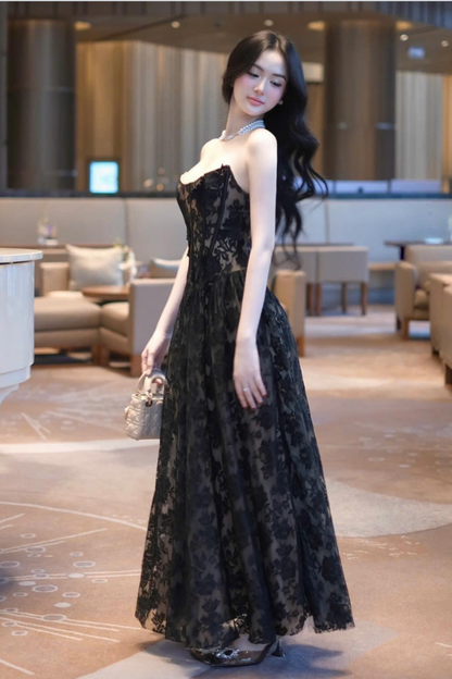 Black Lace Long Dress