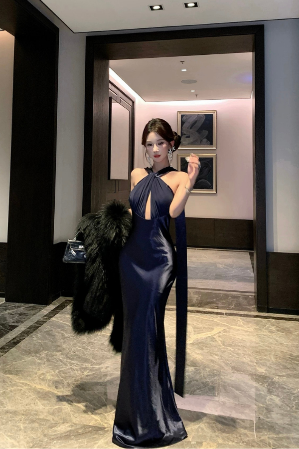 Blue Rio Silk Dress