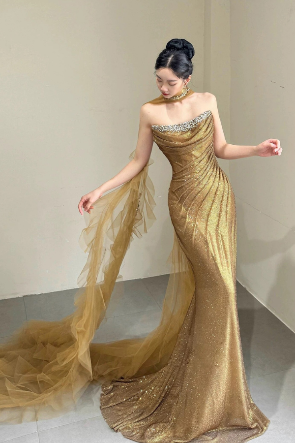 Gold Lotus Gown