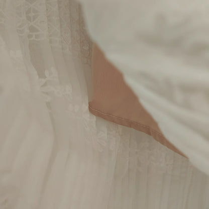 White Lace Collar Long Dress