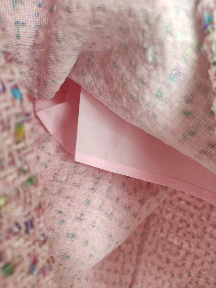 Pink Tweed Dress