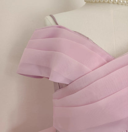 Pink Off Shoulder Dress