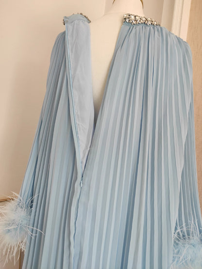 Blue Long Sleeve Dress