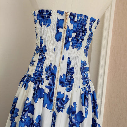 Blue Flower Long Dress