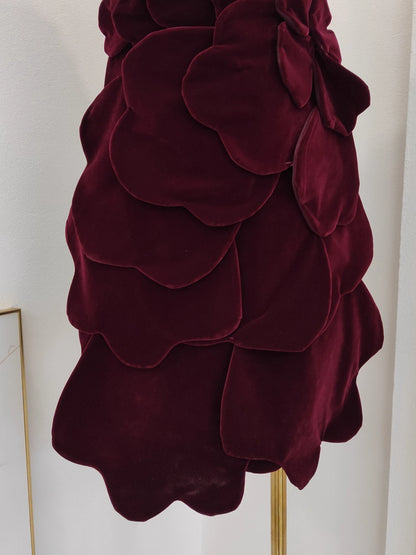 Red Velvet Petal Dress