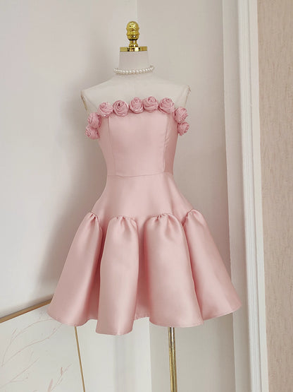 Pink Flower Tube Dress