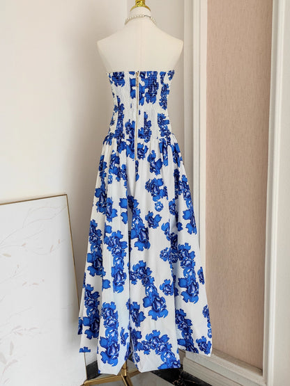Blue Flower Long Dress