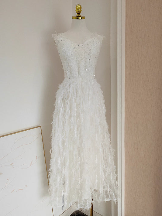 White Feathers Dress