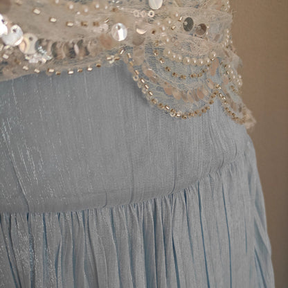 Light Blue Sequin Long Dress