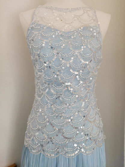 Light Blue Sequin Long Dress